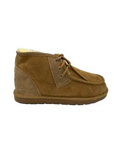 UGG New Women's Brown Lace Up Ankle Boots Size 9W - Shearers Style - Picture 1 of 4