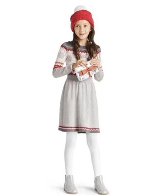 Vestido Suéter Gris Navidad Fiesta Polo Norte Gymboree Niña Talla 5 Foto 1 de 4
