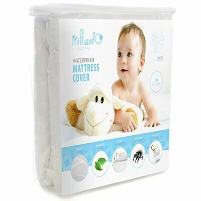 MILLIARD Quilted, Waterproof Crib & Toddler Mattress Protector Pad, Premium Hypo • 12.37$