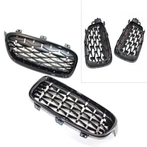 Front Diamond Grille Mesh Kidney L&R Fit BMW F30 F31 320i 328i 330i 335i 2012-18 - Foto 1 di 1