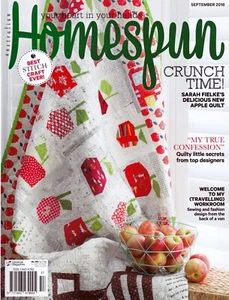 Homespun Craft Magazine - Sewing Quilting - September 2016 - Foto 1 di 2