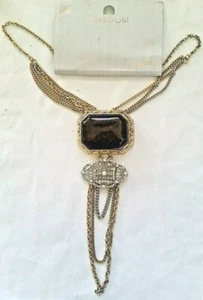 PC1975 EINZIGARTIGE ZWEIFARBIGE QUASTE EDELSTEIN KETTE HALSKETTE - Bild 1 von 1