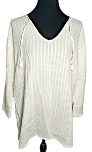 Mambo | Casual Long Sleeve Pull Over / Coverup Top | Cotton | White | Size 14 - Picture 1 of 11