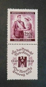 GERMANY Germania,1940 BOHMEN & MORAVIA "Croce Rossa 1,20k+80h MH* - Imagen 1 de 1