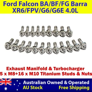 Titanium Exhaust Manifold Stud&Turbo Stud Kit For Ford Falcon XR6 BA/BF/FG 4.0L - Picture 1 of 3