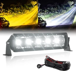 Brand New, Unopened White Amber LED Fog/Spot Light Bar 12 Inch 75W Dual Color - Picture 1 of 13