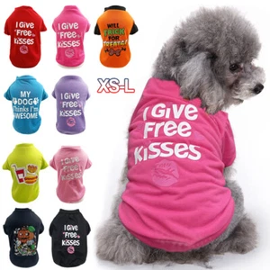 Cute Dog Pet Puppy Shirt T-Shirt Clothes Coat Apparel Costumes Summer Top Vest - Picture 1 of 80