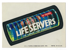 1974 Topps Wacky Packages 10th Series 10 LIFE SERVERS CANDY nm o/c