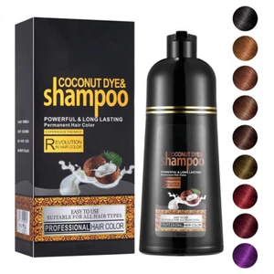 Kokosöl Haarfärbemittel Shampoo 16,9 Flüssigunzen 500 ml für Männer & Frauen pflanzliche Zutat - Bild 1 von 32