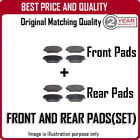 FRONT AND REAR PADS FOR VAUXHALL CALIBRA 2.5 V6 DTM 5/1995-10/1995