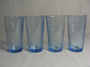 4 PASABAHCE 16 Oz Glasses/Tumblers In The Scotch Blue Pattern - Picture 1 of 3