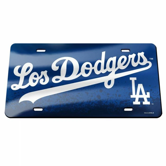 LOS ANGELES DODGERS SPECIALTY ACRYLIC CAR LICENSE PLATE MLB LICENSED - Image 1 of 1