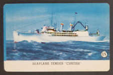 Seaplane Tender Curtiss 1944 Battleship Leaf Card-O Gum Card (NM)