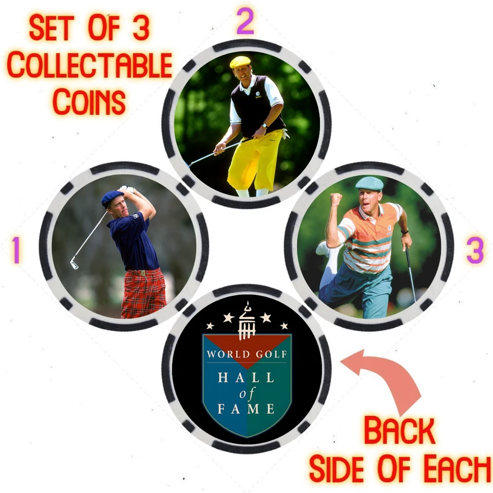 PAYNE STEWART - 世界高尔夫名人堂 - 可收藏硬币套装 — 第 1/2 张图片