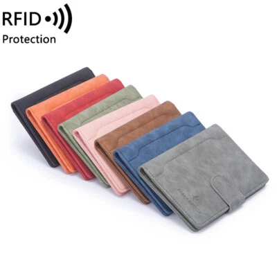 Passport Holder Simple Buckle Multifunctional Card Travel Abroad RFID Protection - Image 1 of 4