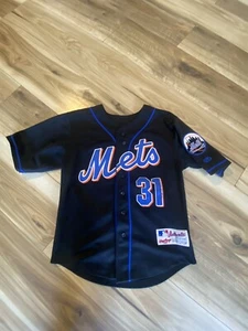 Authentic Mike Piazza #31 New York Mets Sewn Rawlings Jersey Youth Large - Picture 1 of 4