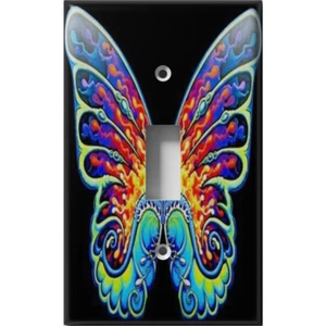 SnazzySwitch Hippie Butterfly Decorative Light Switch Plate Cover - Picture 1 of 24