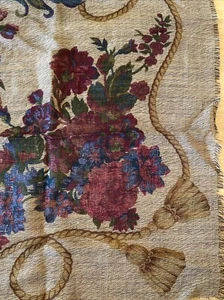 Ralph Lauren large scarf wool 32″ square Floral Burgundy Roses - Picture 1 of 5