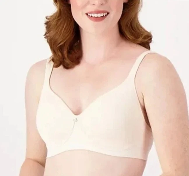Breezies Floral Stripe Seamless Underwire T-Shirt Bra Champagne 42DDD A478501 - Image 1 of 1