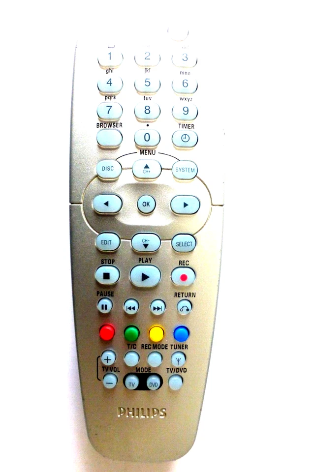 PHILIPS DVD RECORDER REMOTE CONTROL 313924872121 for DVDR610 DVDR615 DVDR616 - Image 1 of 1