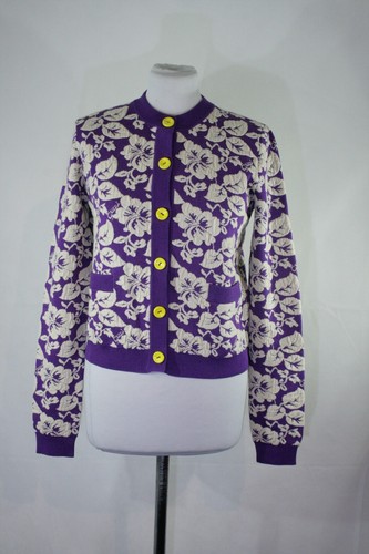 Mega Gucci Garden cardigan viola (fiori) taglia S 355 2 83 *si prega di misurare*