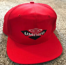 Vintage 90's Deadstock Umbro Soccer Red Adjustable Snapback Hat Cap OSFA Nylon