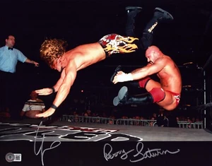Chris Jericho & Perry Saturn Signed 11x14 Photo BAS COA WWE WCW ECW Picture Auto - Picture 1 of 24
