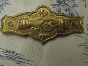 Sehr guter Zustand Messing viktorianisch Handschütteln Band Halter Pin - Bild 1 von 8