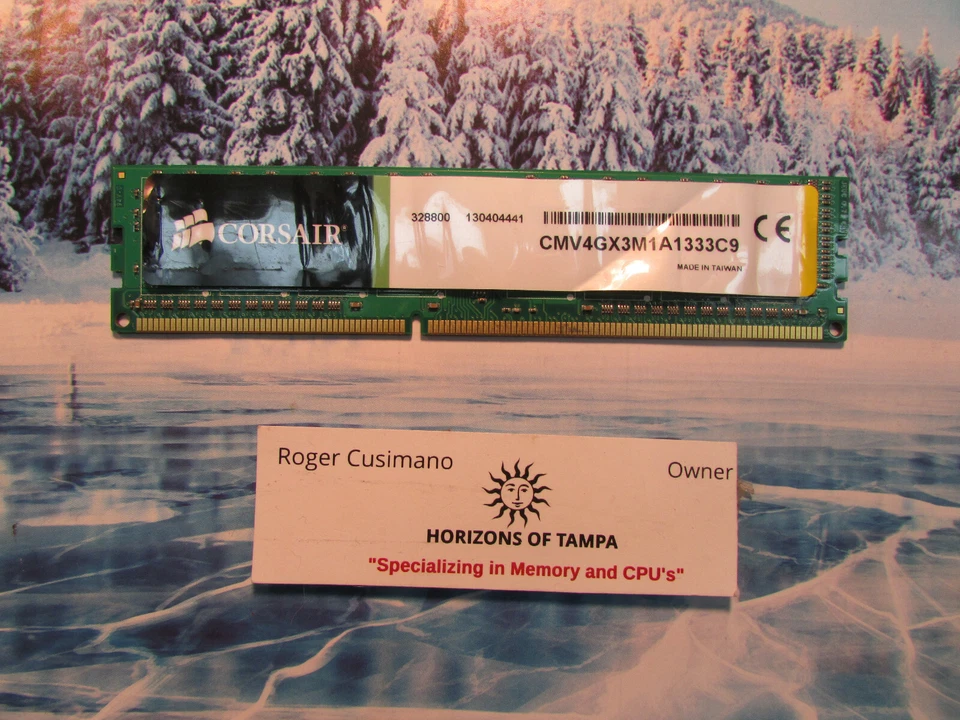 CORSAIR VALUESELECT 4GB DDR3-1333mhz CMV4GX3M1A1333C9 Desktop RAM 240p DIMM - Image 1 of 1