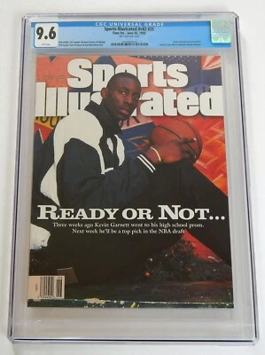 Kevin Garnett CGC 9.6 26 июня 1995 дебютант FC Sports иллюстрированный газетный киоск - Изображение 1 из 2