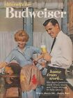 1962 BUDWEISER Vintage Print Advert  home from work, this calls for BUDWEISER!