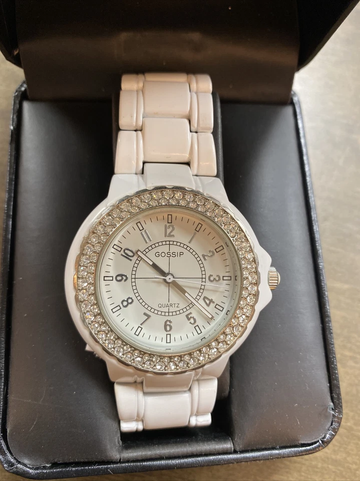 Reloj Pulsera Retro Cuarzo Chisme Blanco Foto 1 de 4