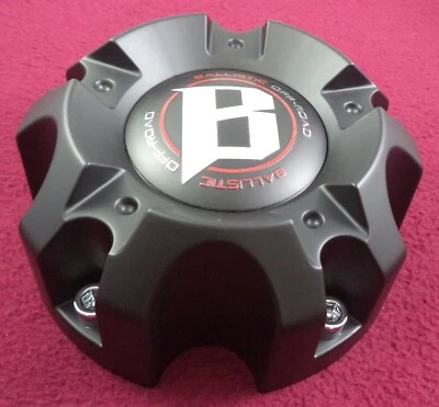 Ballistic Wheels Matte Black Custom Wheel Center Cap # CAP-WX03-135/139.7-5H - Image 1 of 3