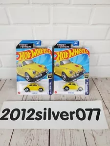 Hot Wheels Transformers Bumblebee VW Beetle HW Screen Time #9/10 Yellow Lot Of 2 - Picture 1 of 6