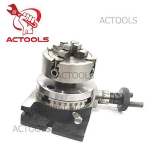 75mm inch 3" Rotary Table H / V With Jaws4  70mm Independent Chuck + Back Plate - Picture 1 of 15