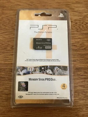 Sony PSP Memory Stick 4 GB Pro Duo Mark 2 PlayStation scheda flash portatile OEM - Immagine 1 di 2