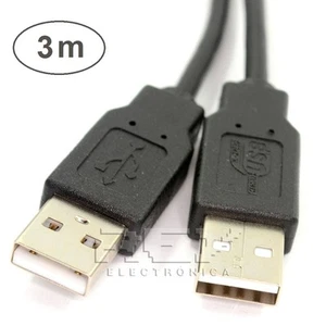 Cable USB 3 m. USB 2.0 Macho - Macho Conector Adaptador Entrega 24/48h v178 - Imagen 1 de 3