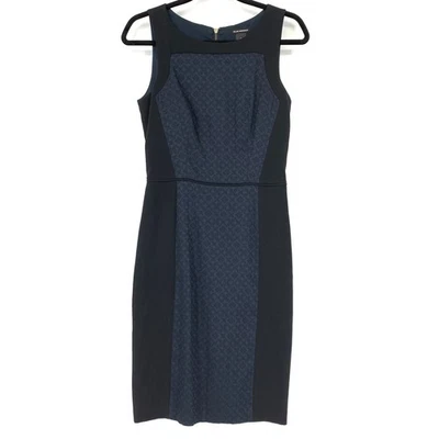 Club Monaco Dress Women's Size 4 Colorblocked Sheath Sleeveless Blue Black - Image 1 of 4
