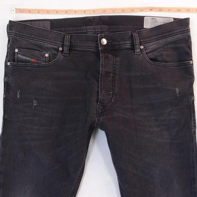 Pantalones de mezclilla para hombre Diesel TEPPHAR 084NG elásticos ajustados rectos grises W36 L30 Foto 1 de 4