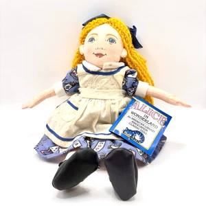 Vintage 1991 Alice In Wonderland Cloth Doll Plush Stuffed American Library 12” - Picture 1 of 7
