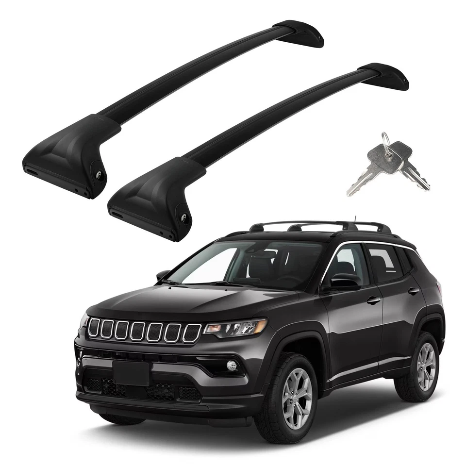 Barras transversales de techo compatibles con Jeep Compass 2018-2024, capacidad 300 lb Foto 1 de 4