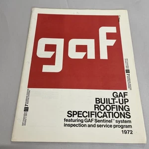GAF Built-Up Roofing Specifications 1972 , 7 Membrane Roofing Roofing Systems - Picture 1 of 5