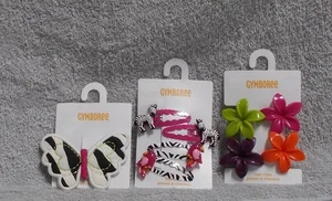 NEW GYMBOREE WILD ZEBRA BARRETTES (3 SETS) - Picture 1 of 1