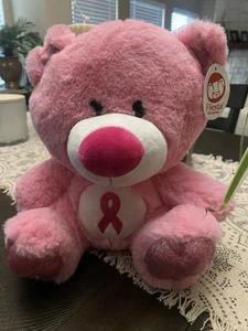 Brandneu Neu mit Etikett Fiesta Brustkrebs rosa Band Plüsch Teddybär - Bild 1 von 3
