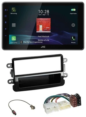 JVC DAB MP3 Bluetooth USB Autoradio für Dacia Lodgy Dokker Duster Sandero- piano - Bild 1 von 4