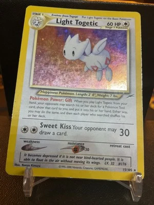 Vintage Holographic WOTC Pokémon Card - Light Togetic 15/105 - Neo Destiny - Image 1 of 2