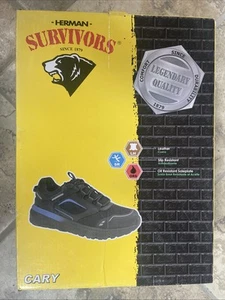 HERMAN SURVIVORS Women's SLIP OIL RESISTANT Soft Toe Black Work Shoes Size 9.5 - Picture 1 of 4