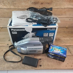 Panasonic PV-L353D VHS-C Camcorder Video Camera w/ Box & Accessories WORKS - Picture 1 of 23