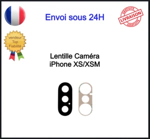 Lentille Iphone XS XSM Vitre Appareil Photo Arrière Caméra Verre Adhésif Camera - Imagen 1 de 13