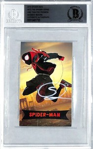 2018 SPIDER-VERSE SHAMEIK MOORE Signed "SPIDER-MAN" Auto Card Beckett BAS Slab